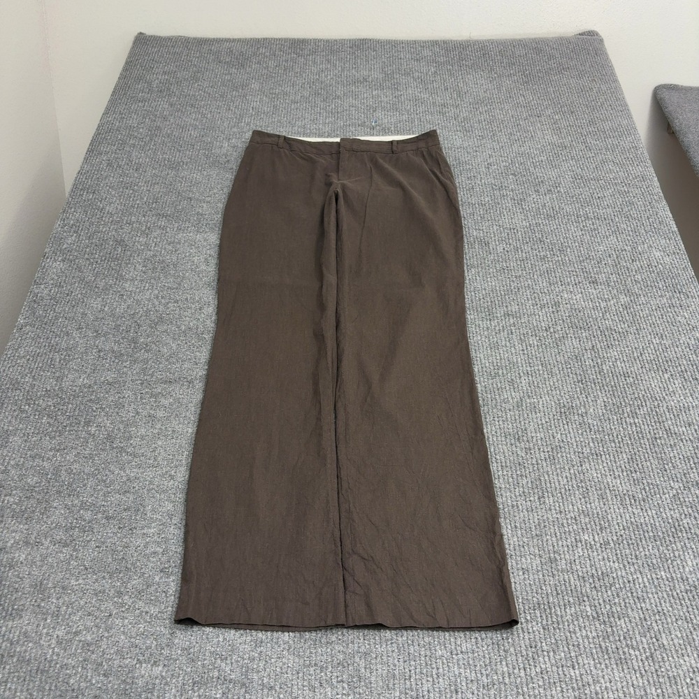 Banana Republic Pants Womens 8 Brown Linen Rayon Stretch Contoured Fit Casual